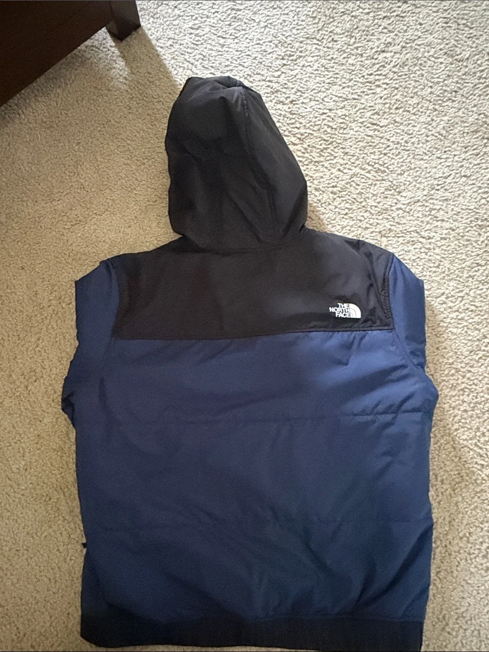 The North Face Men’s Navy and Black Hooded Puffer Jacket